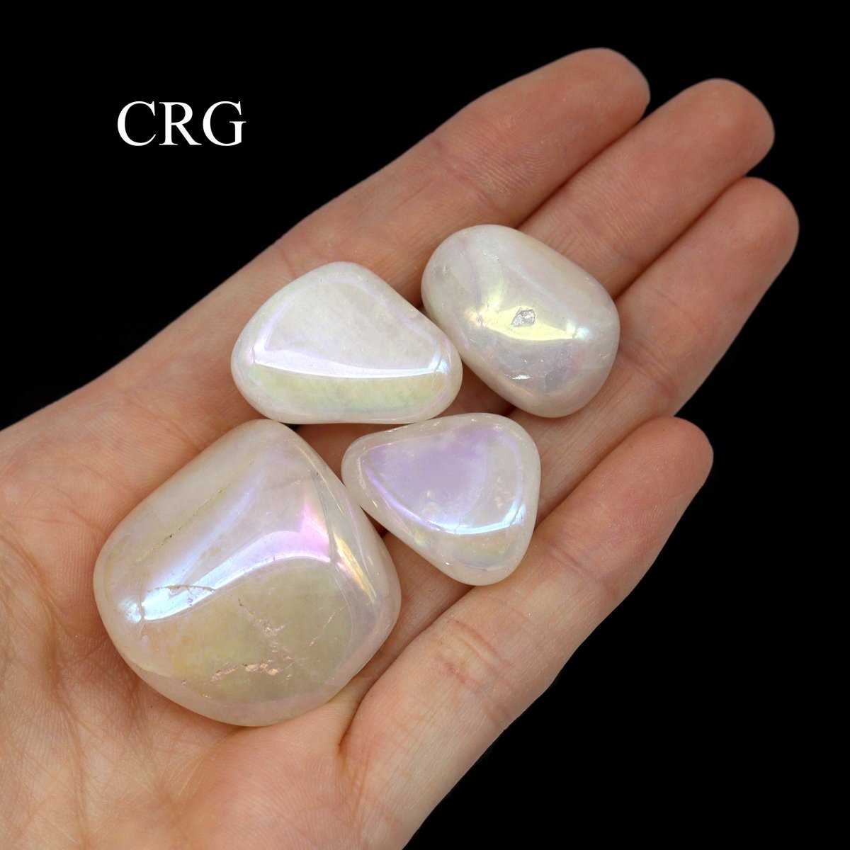 Tumbled Angel Aura Rose Quartz / 20-40mm AVG - 1 LB. LOT