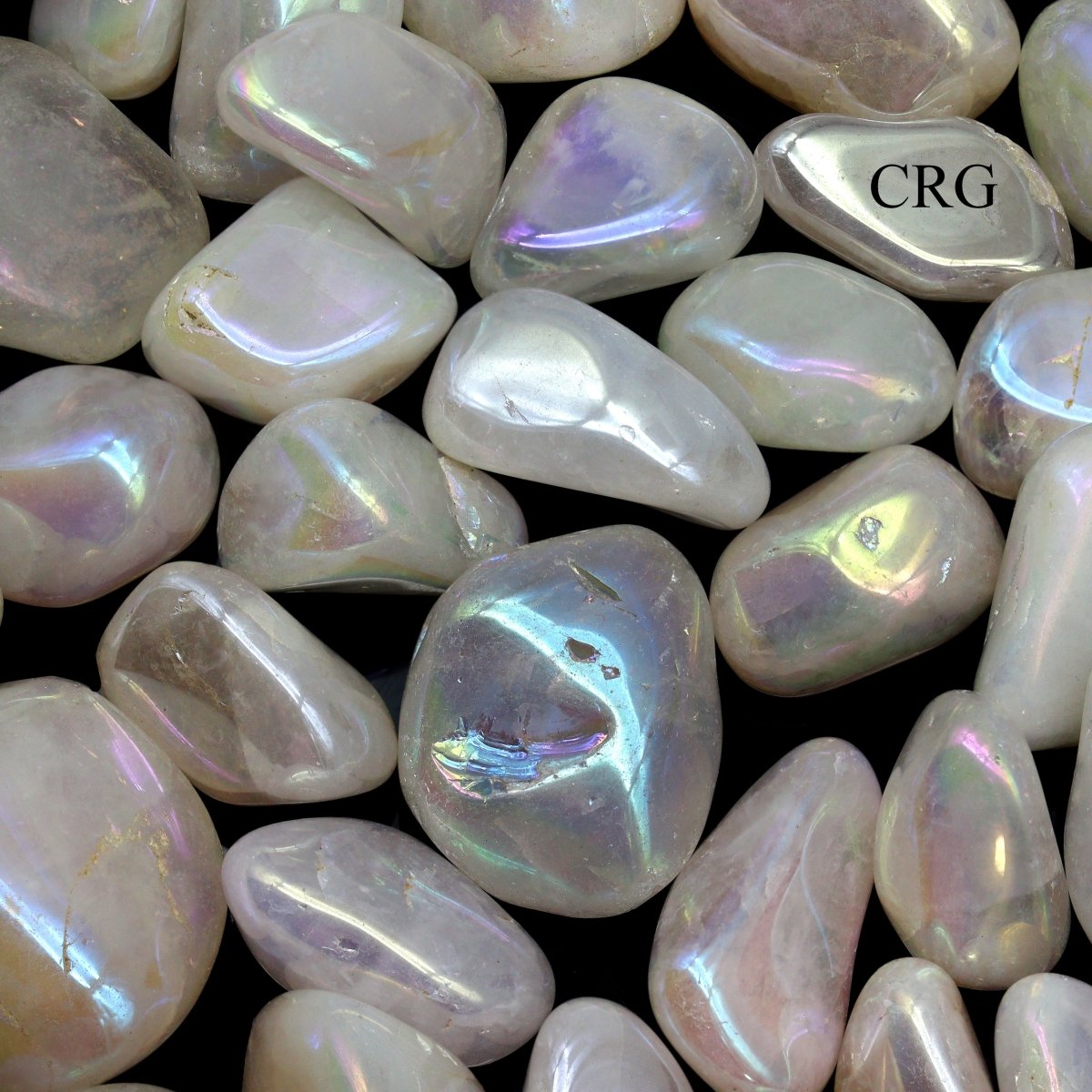 Tumbled Angel Aura Rose Quartz / 20-40mm AVG - 1 LB. LOT