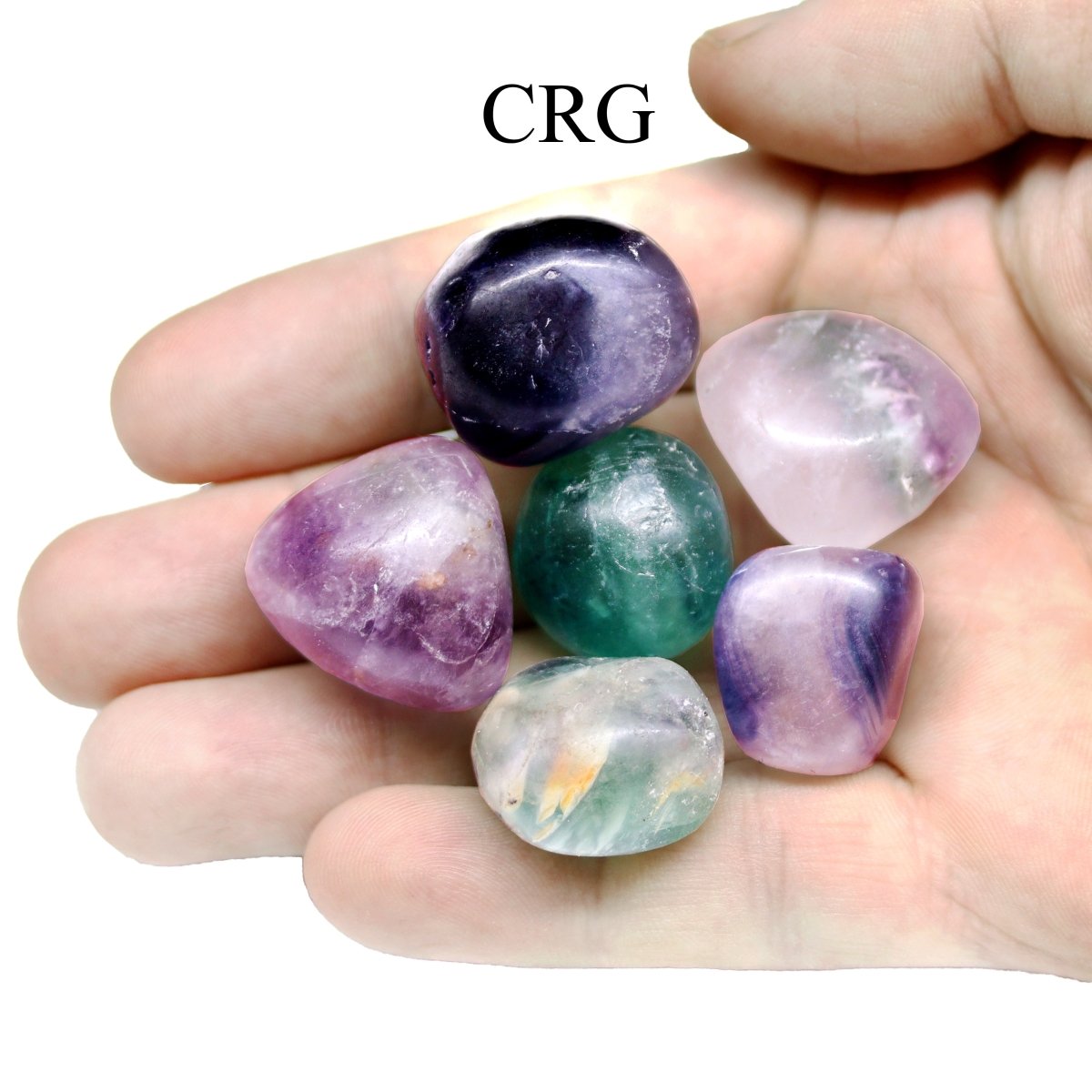 Tumbled Unpolished Rainbow Fluorite / 0.5-1.5" AVG - 1 KILO LOT