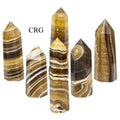 Yellow Fluorite Carved Towers / 8-12cm AVG - 1 LB. LOT