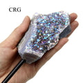 Agate Aura Druzy on Metal Base / 200g AVG - QTY 1
