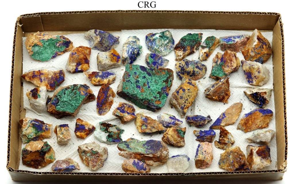 Azurite Druzy with Malachite / 2-3" AVG - 1 PIECE