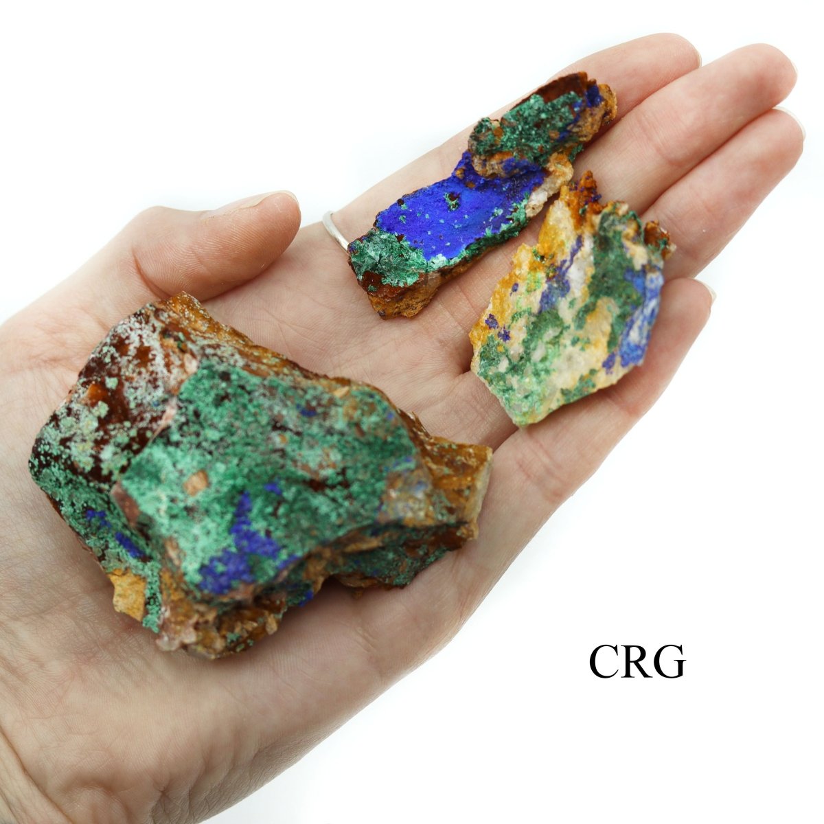 Azurite Druzy with Malachite / 2-3" AVG - 1 PIECE