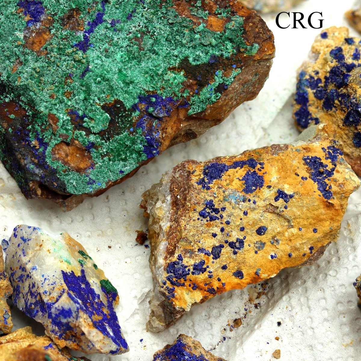 Azurite Druzy with Malachite / 2-3" AVG - 1 PIECE