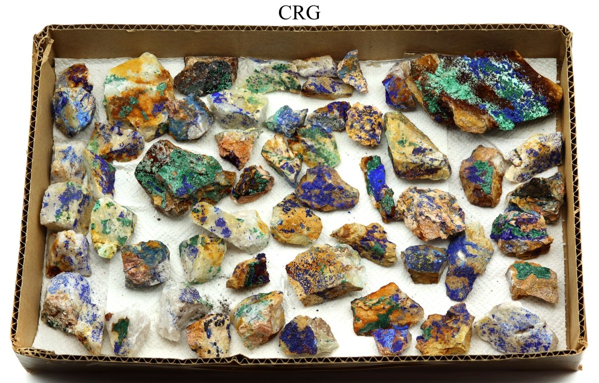 Azurite Druzy with Malachite / 2-3" AVG - 1 PIECE