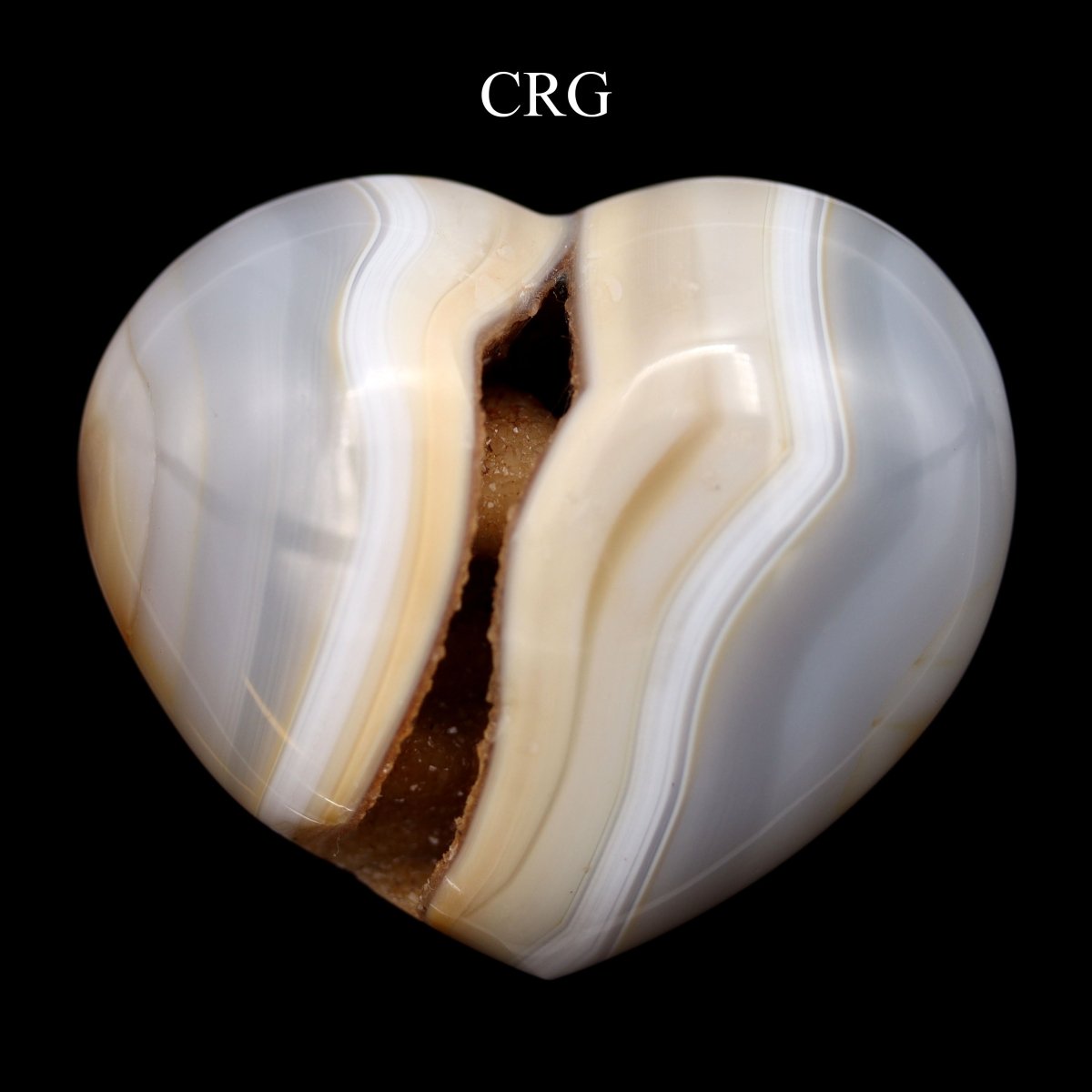 Polished Agate Heart / 2.5" AVG - QTY 1