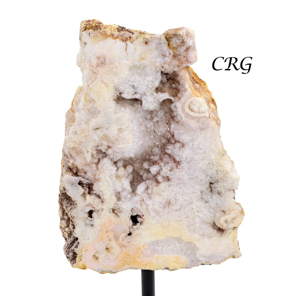 Pink Amethyst Slab with Removable Metal Base / 350-450g AVG - QTY 1