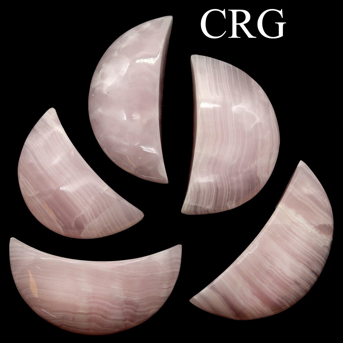 Pink Calcite Moon / 2.5-3" AVG - QTY 1