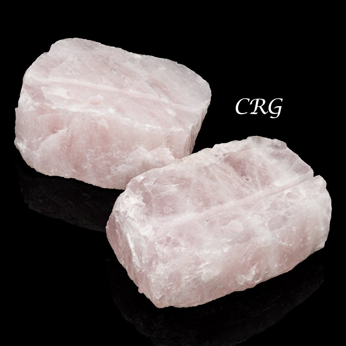 1 PIECE- Rough Rose Quartz Pen & Card Holder 4" AVG