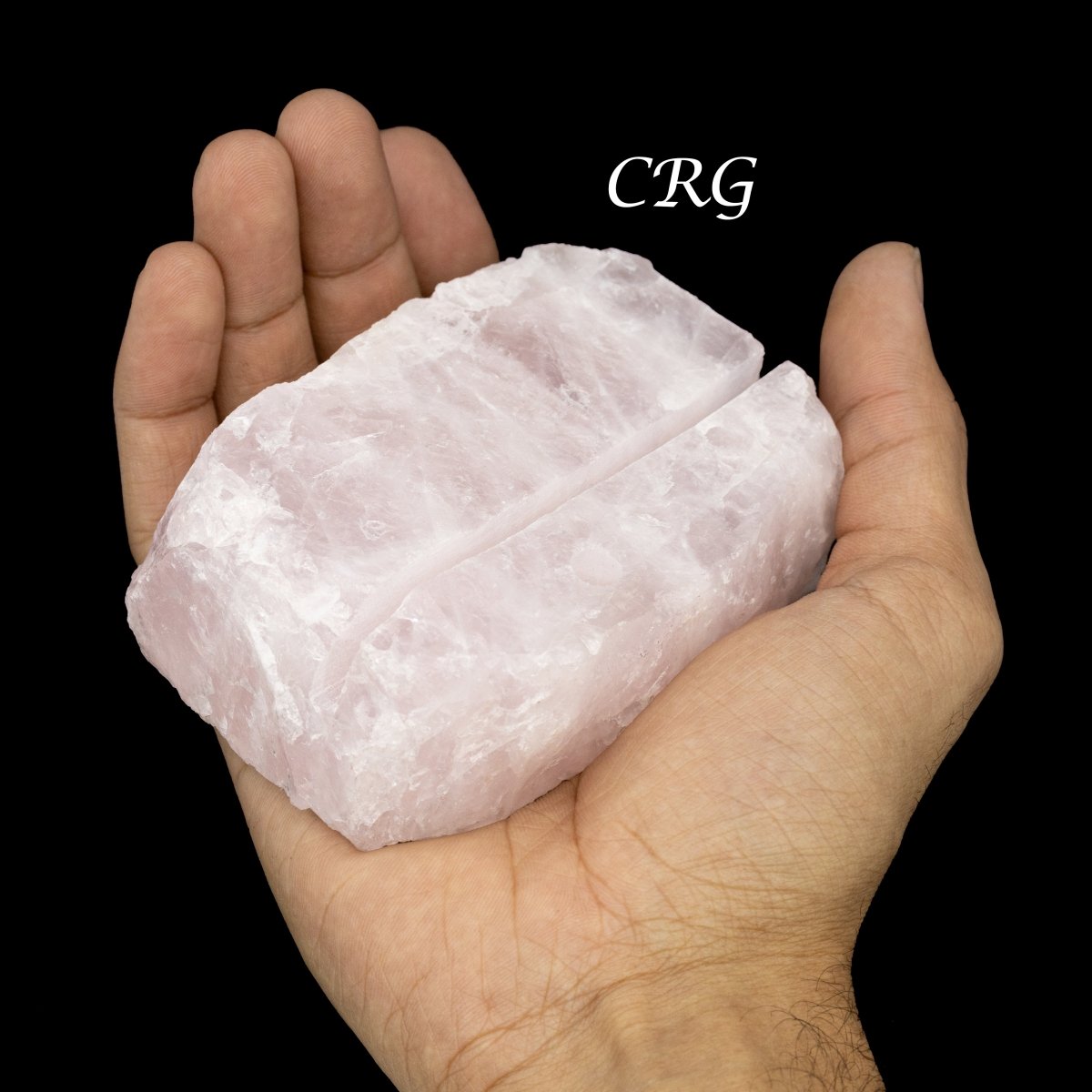 1 PIECE- Rough Rose Quartz Pen & Card Holder 4" AVG