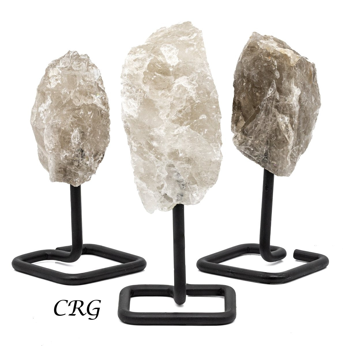 1 PIECE- Rough Smokey Quartz On Stand (2"- 4") AVG