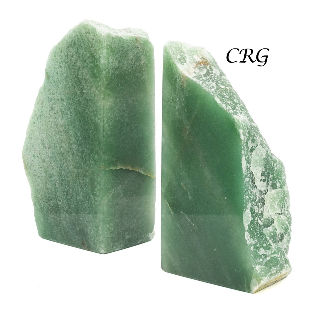 1 SET- Polished Green Quartz Bookends (4.0"-6.0") AVG