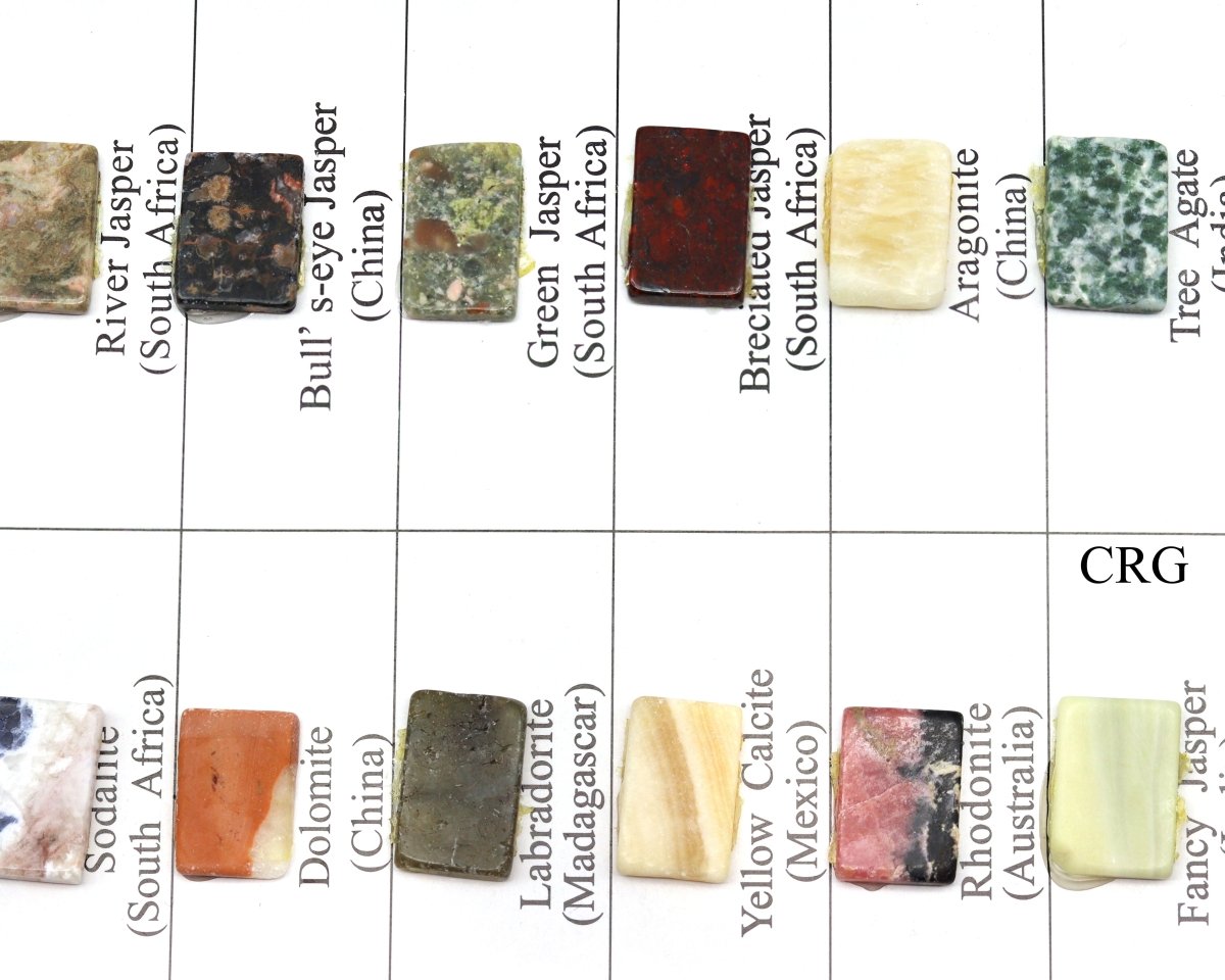 1 SHEET - 52 Kinds of Semi-Precious Stones