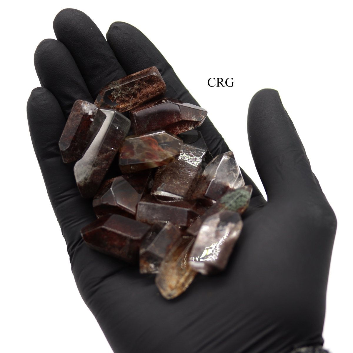 100 Gram Lot - Red Lodolite Garden Quartz Points - 15-40mm
