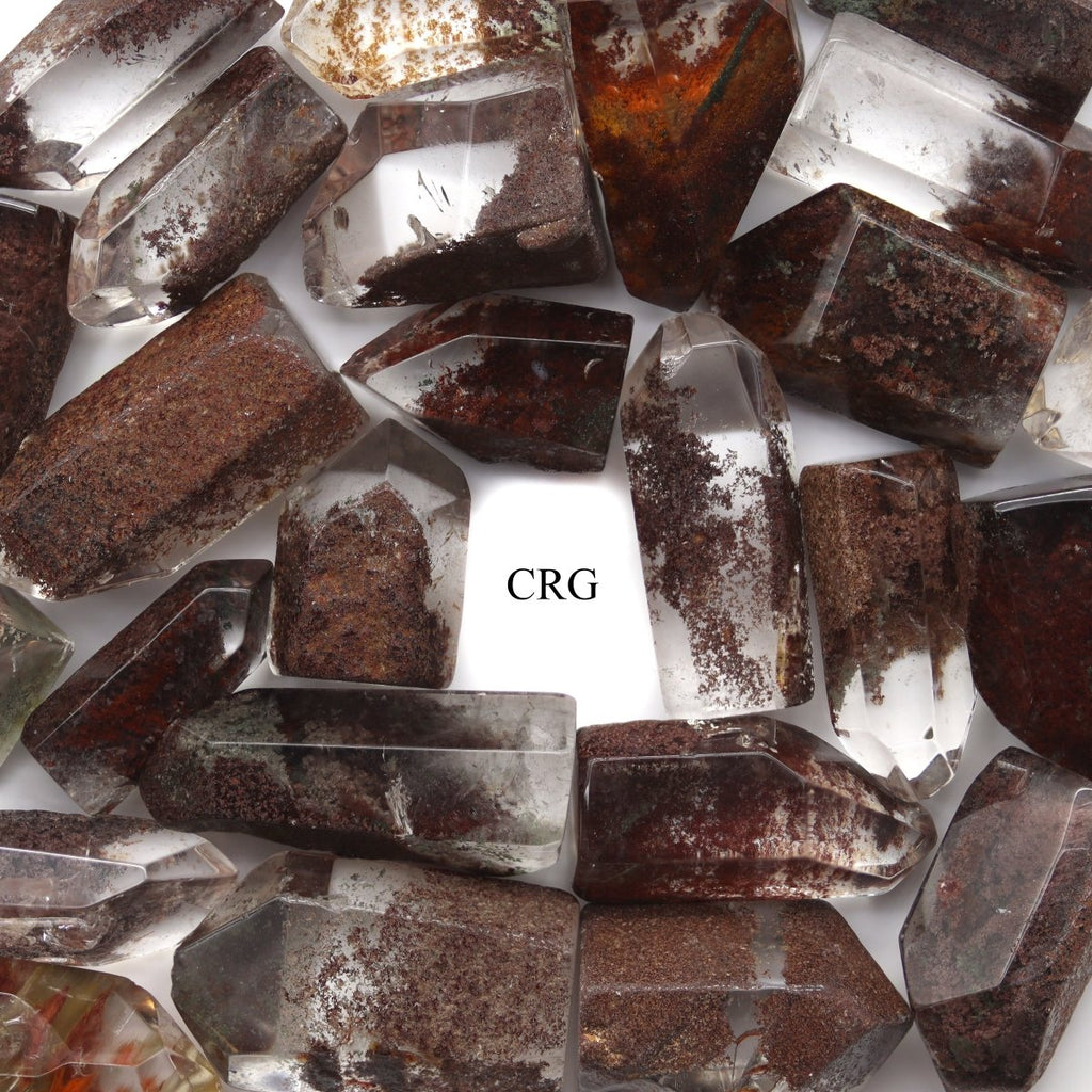 100 Gram Lot - Red Lodolite Garden Quartz Points - 15-40mm