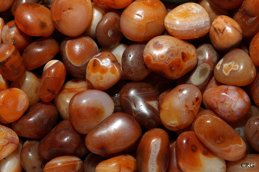 12 KILO LOT/CASE - Red Carnelian Agate Tumbled (India) / 26-42mm Avg