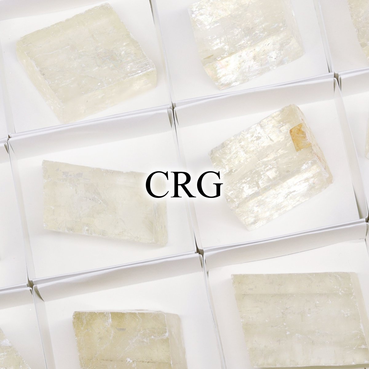 12 PIECE FLAT - Yellow Optical Calcite / Large Specimens