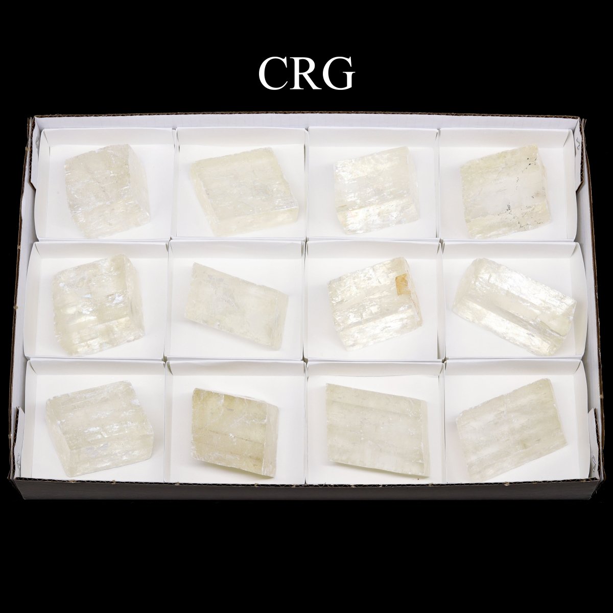 12 PIECE FLAT - Yellow Optical Calcite / Large Specimens