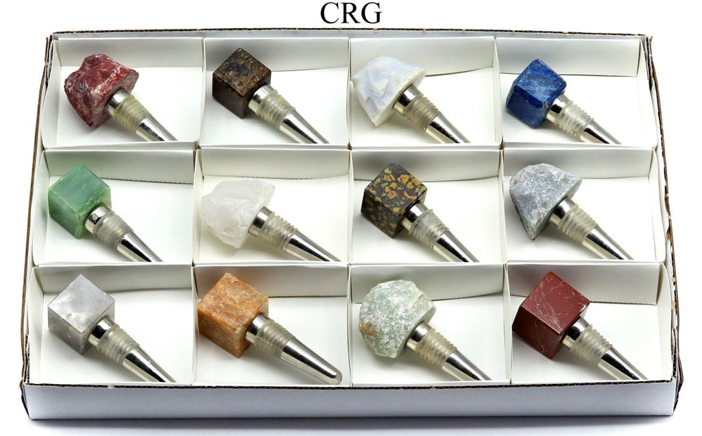 12 Piece Flat - Assorted Bottle Stoppers / 3"-4"