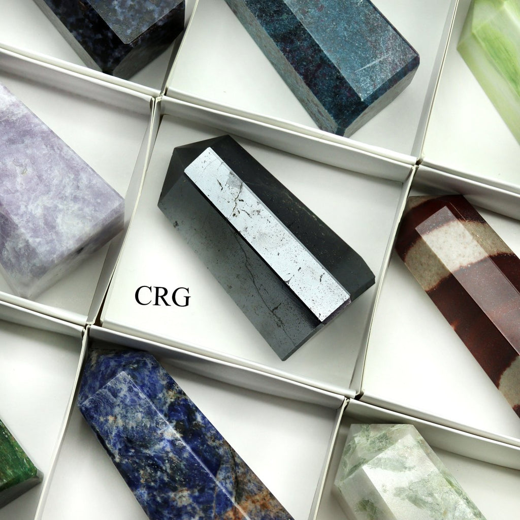 12 Piece Flat - Assorted Gemstone Points