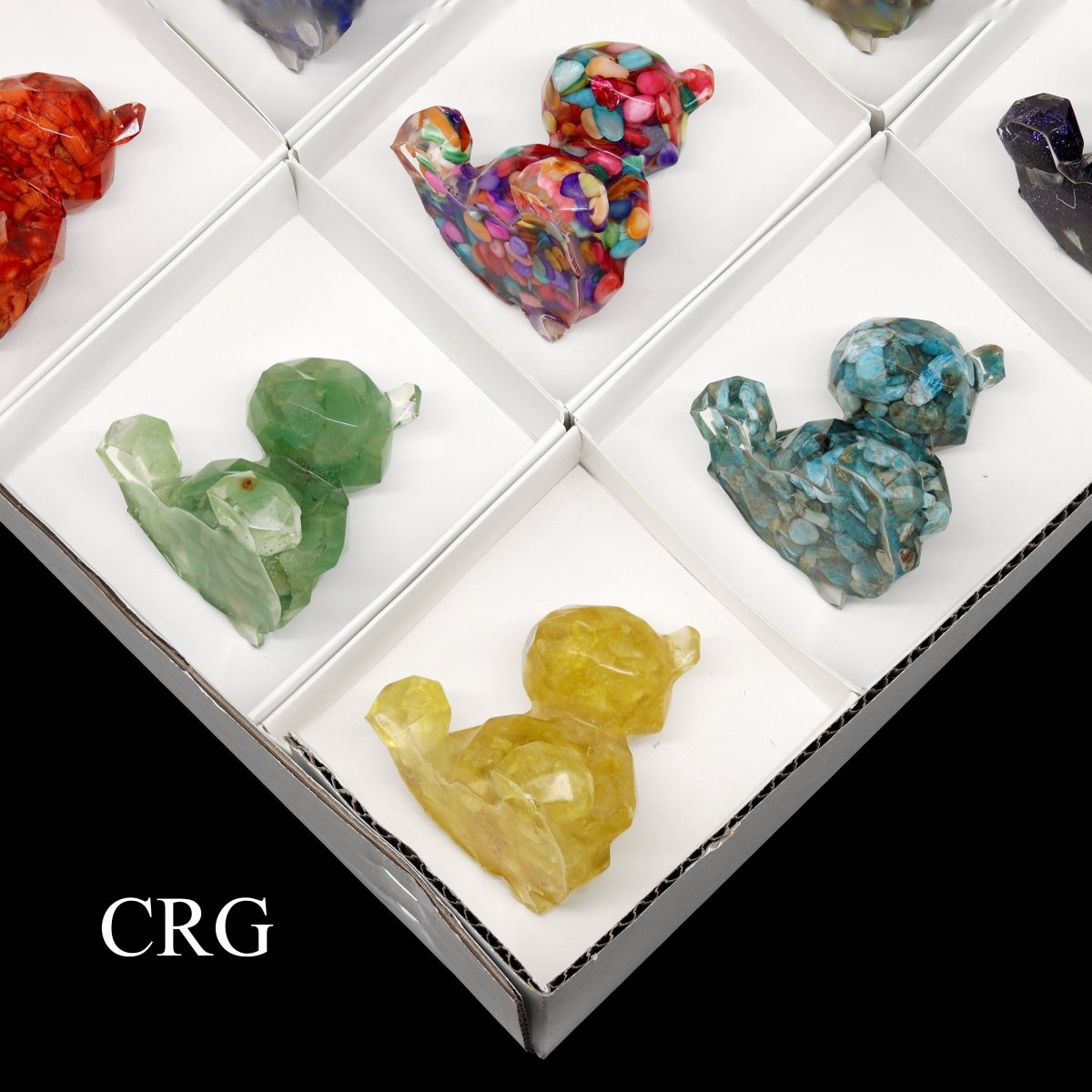 12 Piece Flat - Assorted Orgonite Teddy Bears