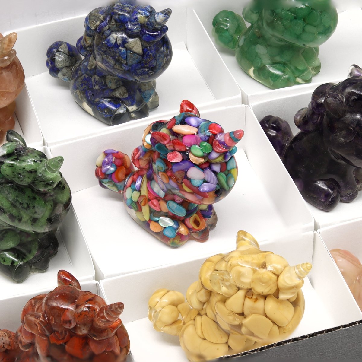 12 Piece Flat - Assorted Orgonite Unicorns