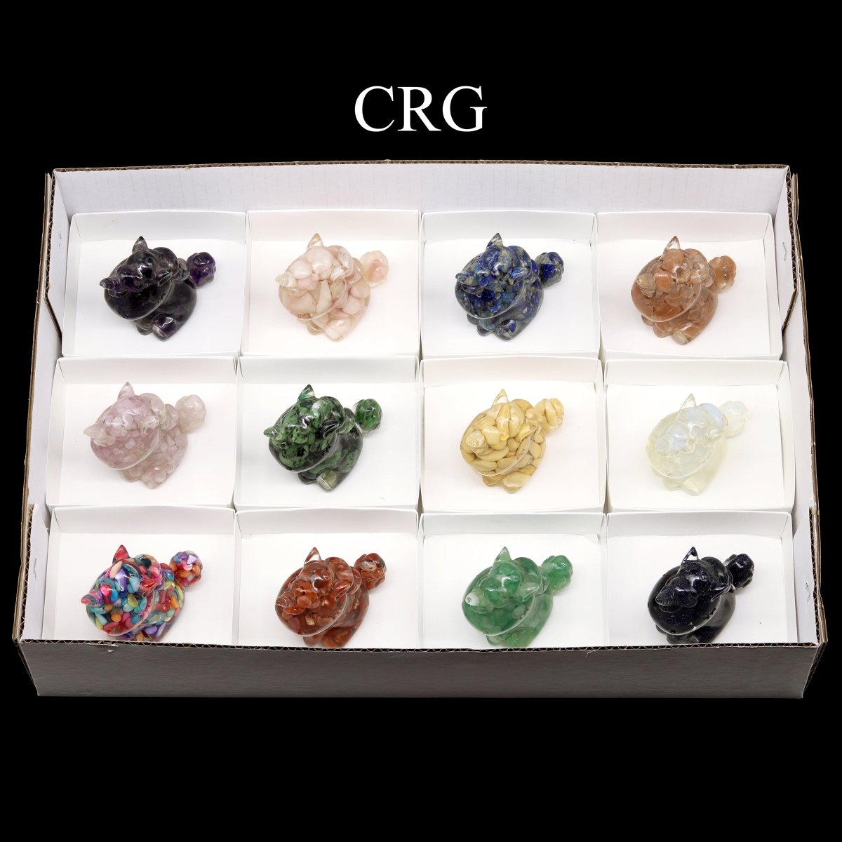 12 Piece Flat - Assorted Orgonite Unicorns