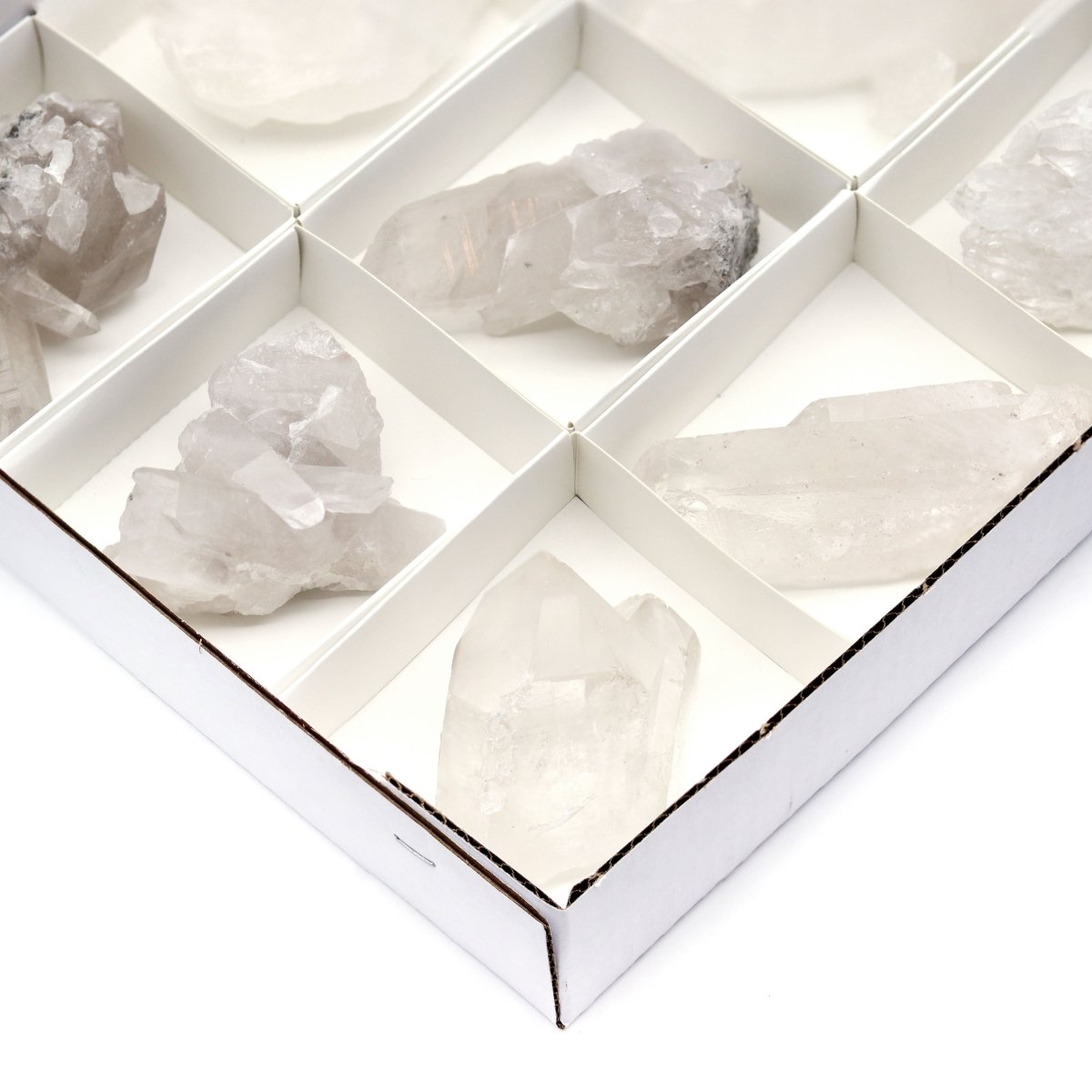 12 Piece Flat - Crystal Quartz Clusters