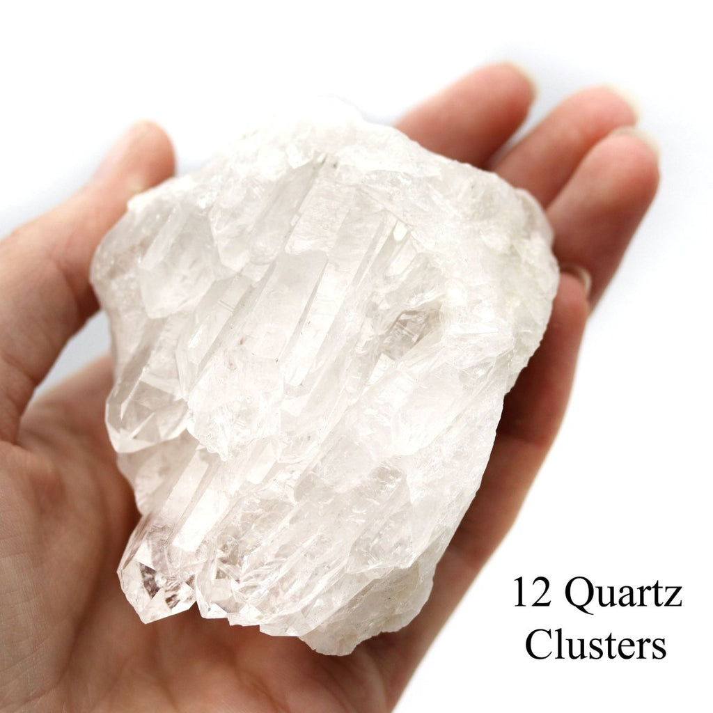 12 Piece Flat - Crystal Quartz Clusters