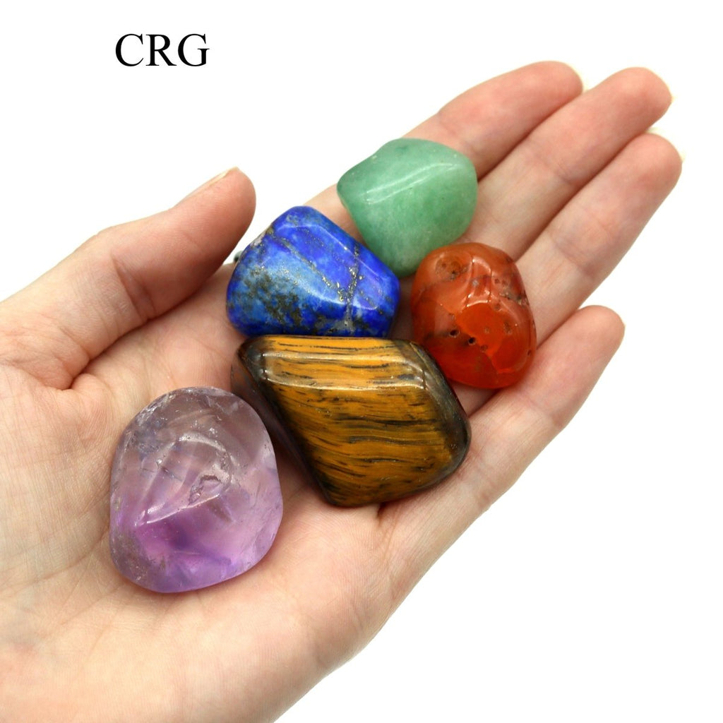 12 Stone Flat - Assorted Tumbled Gemstone / 8 oz. Lots
