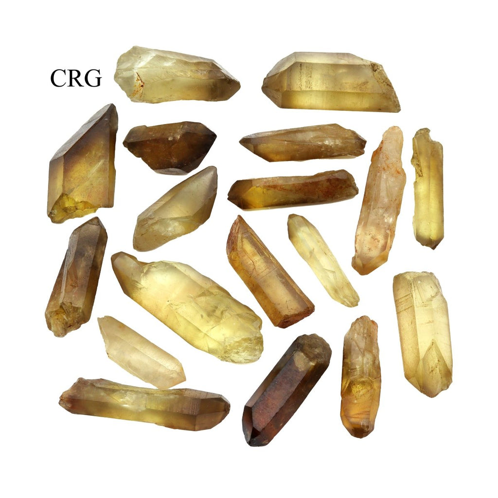 150 GRAM LOT - Natural Zambian Citrine Points / 10-45 GRAMS AVG