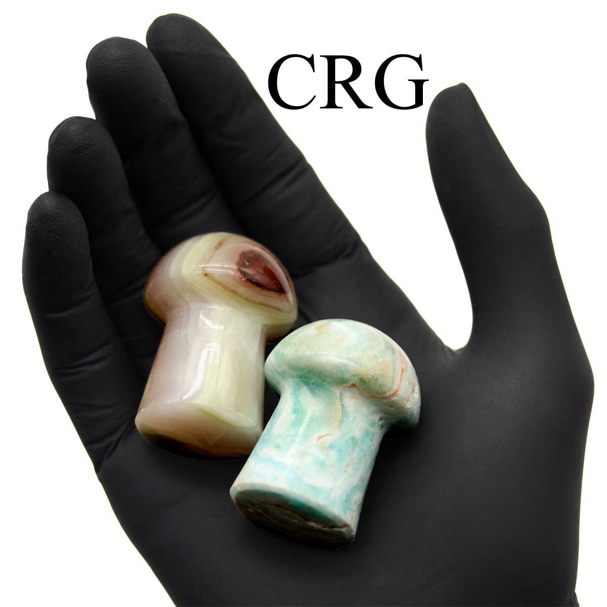 18 Piece Flat - Calcite & Crystal Mushrooms