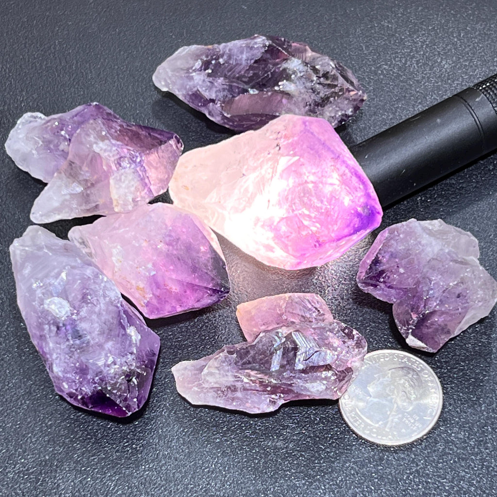 Large Purple Amethyst Crystal Points Rough Raw