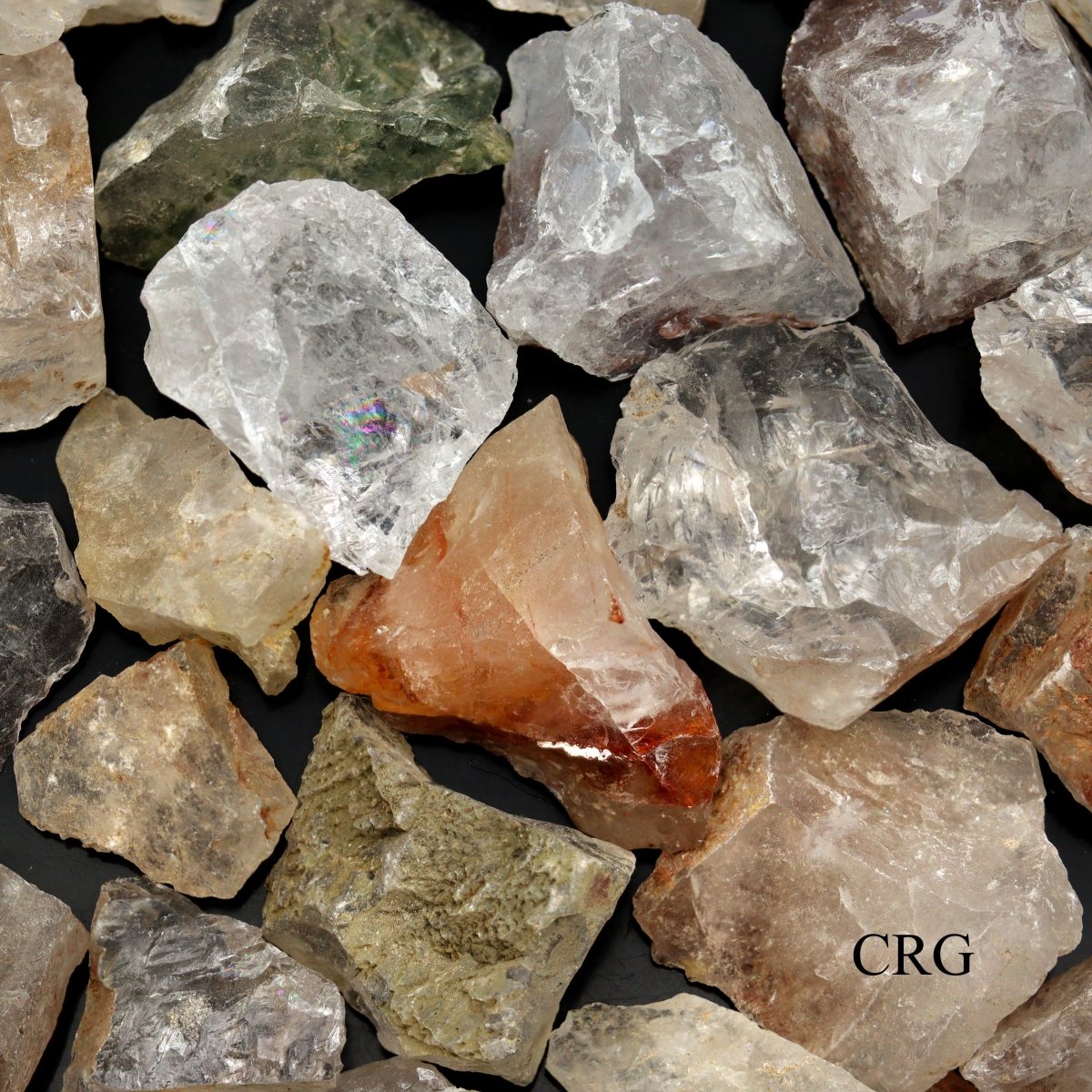 1KILO LOT - Rough Mixed Quartz from India / 1"-4" avg.