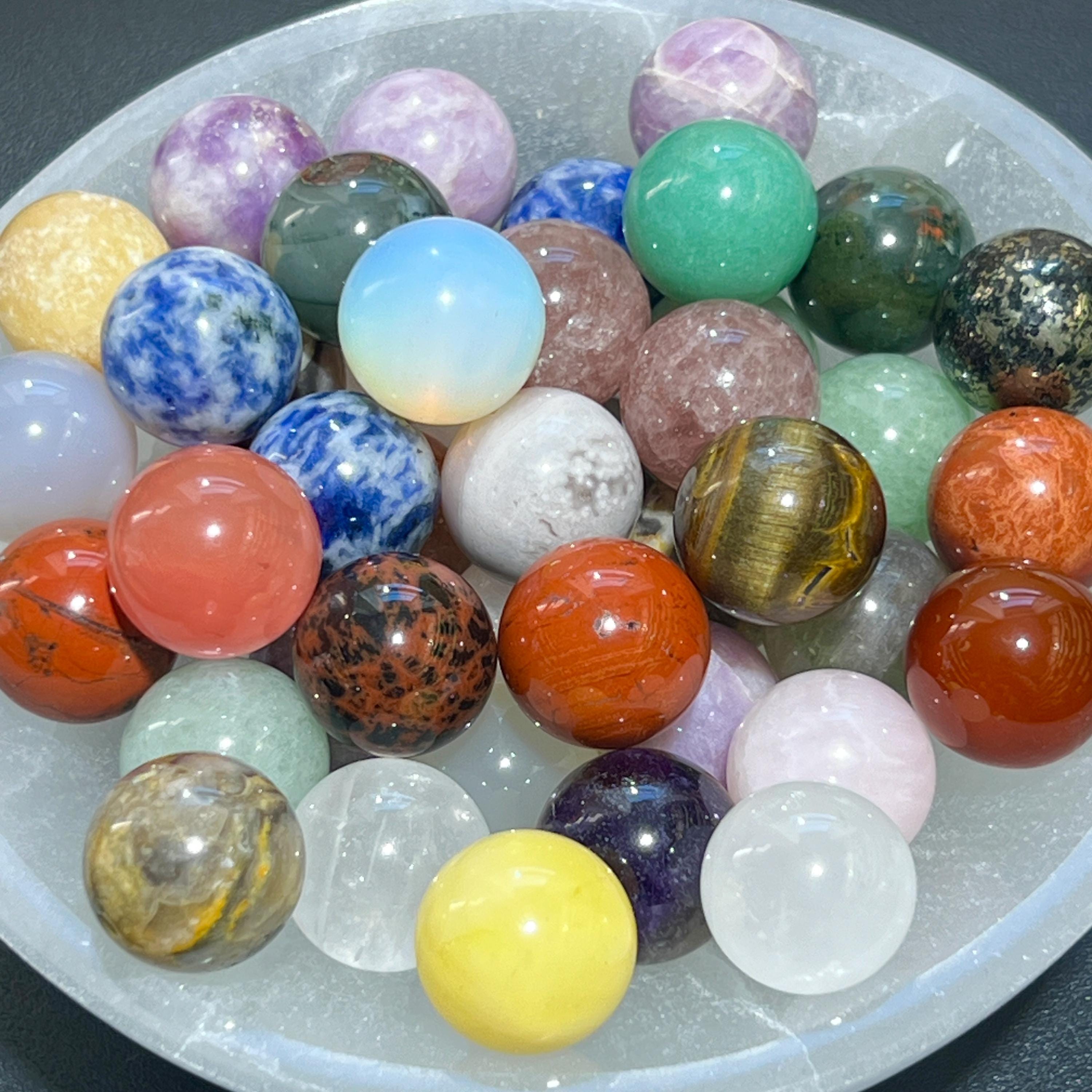 Mixed Crystal Spheres Small Marble Size (15mm) Carving