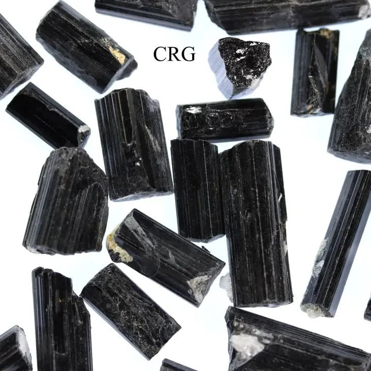 Rough Black Tourmaline Crystals (50g lot)(Extra Quality)