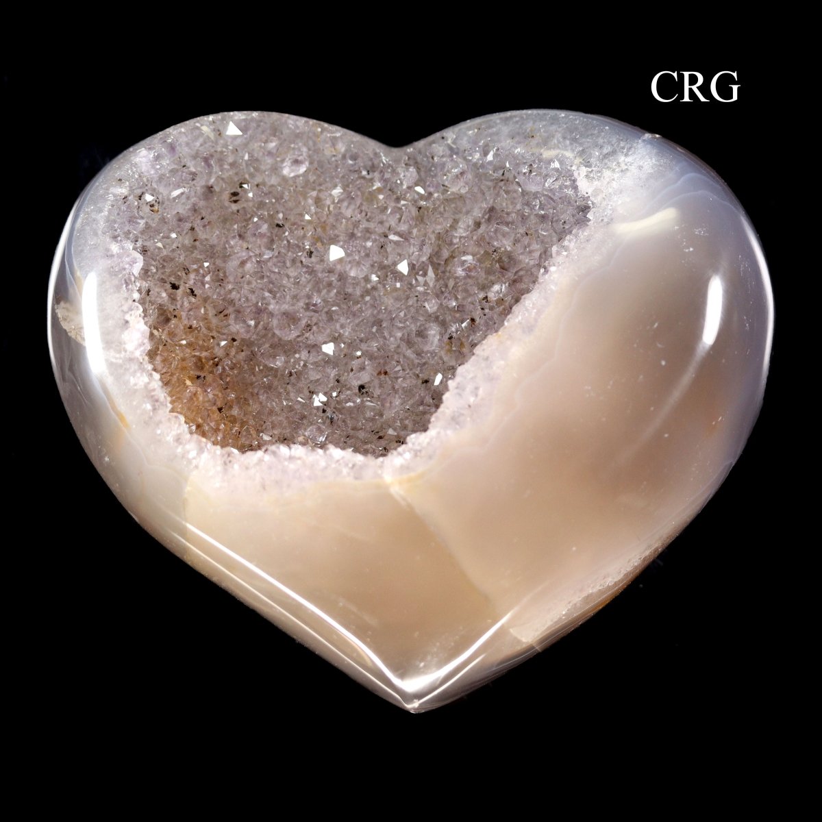 2 KILO LOT - Amethyst Druzy Heart Polished Edges / 500-750g Avg