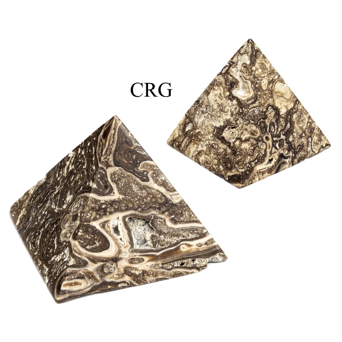 2 KILO LOT - Chocolate Calcite Pyramids / MIXED SIZES