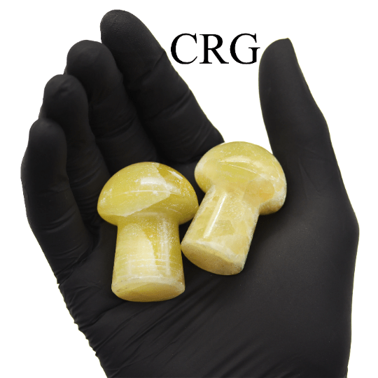 2 KILO LOT - Lemon Calcite Mushrooms / MIXED SIZES