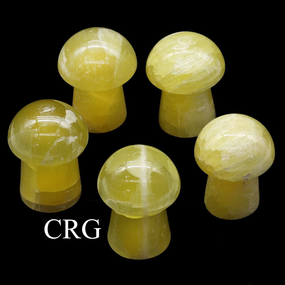 2 KILO LOT - Lemon Calcite Mushrooms / MIXED SIZES
