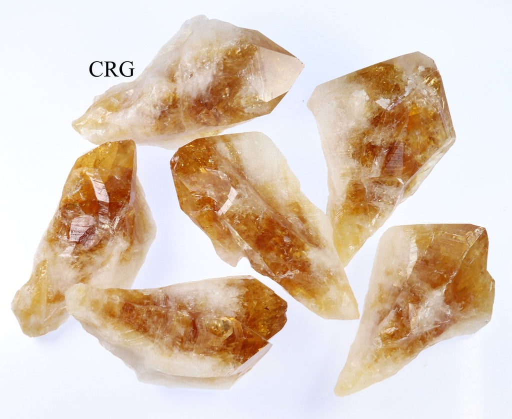 2 KILO LOT - Raw Citrine Points from Brazil / 3.5-4" AVG