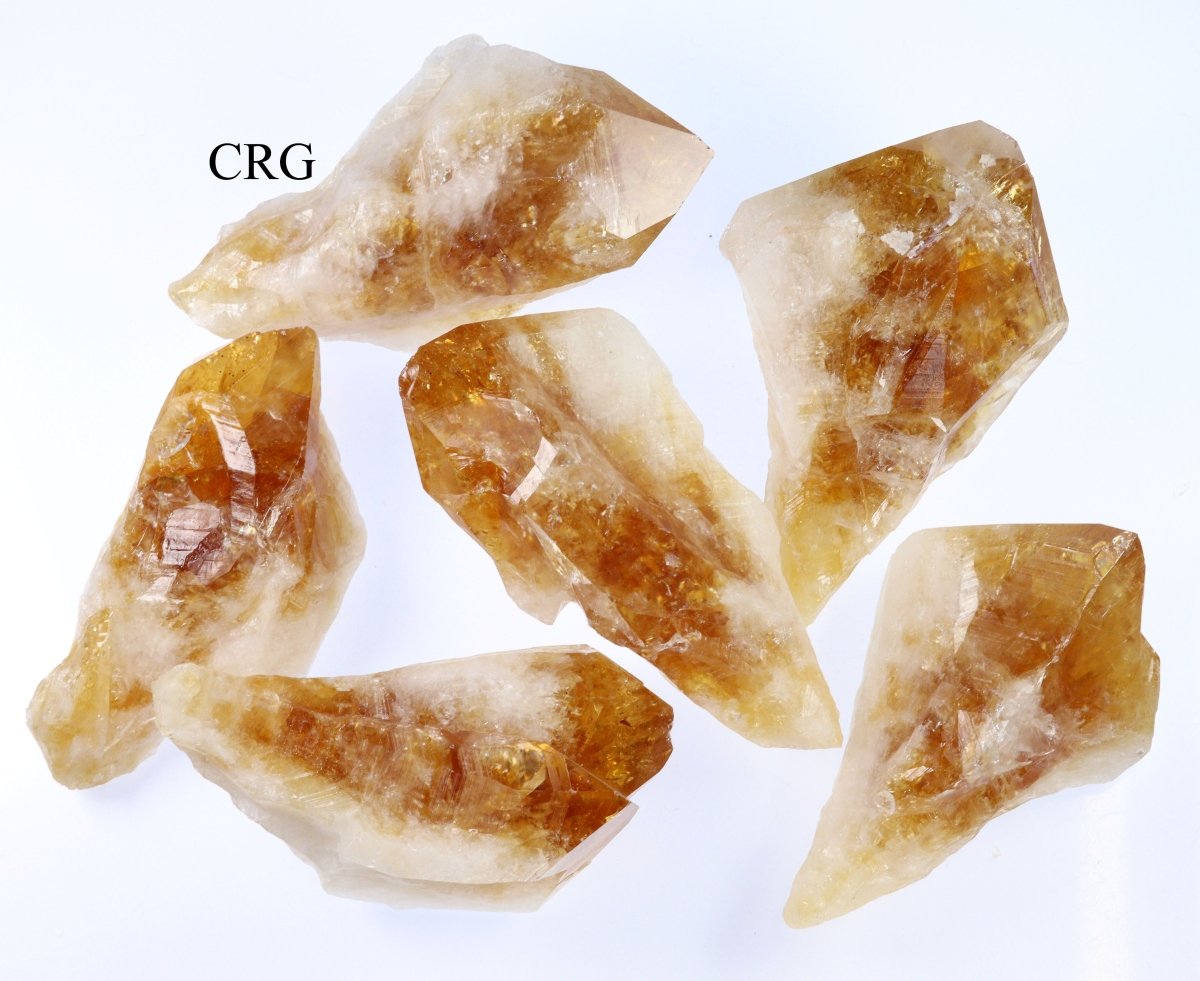 2 KILO LOT - Raw Citrine Points from Brazil / 3.5-4" AVG