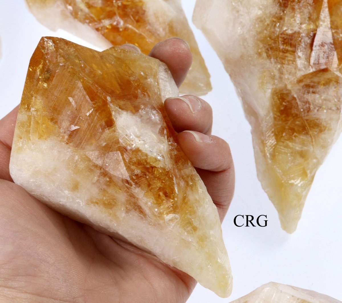 2 KILO LOT - Raw Citrine Points from Brazil / 3.5-4" AVG