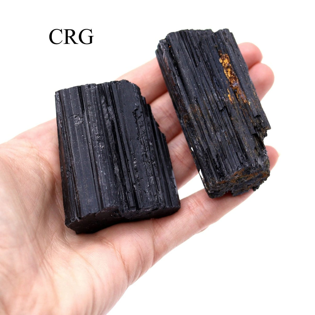2 KILO LOT - Rough Black Tourmaline Crystals / Mixed Sizes