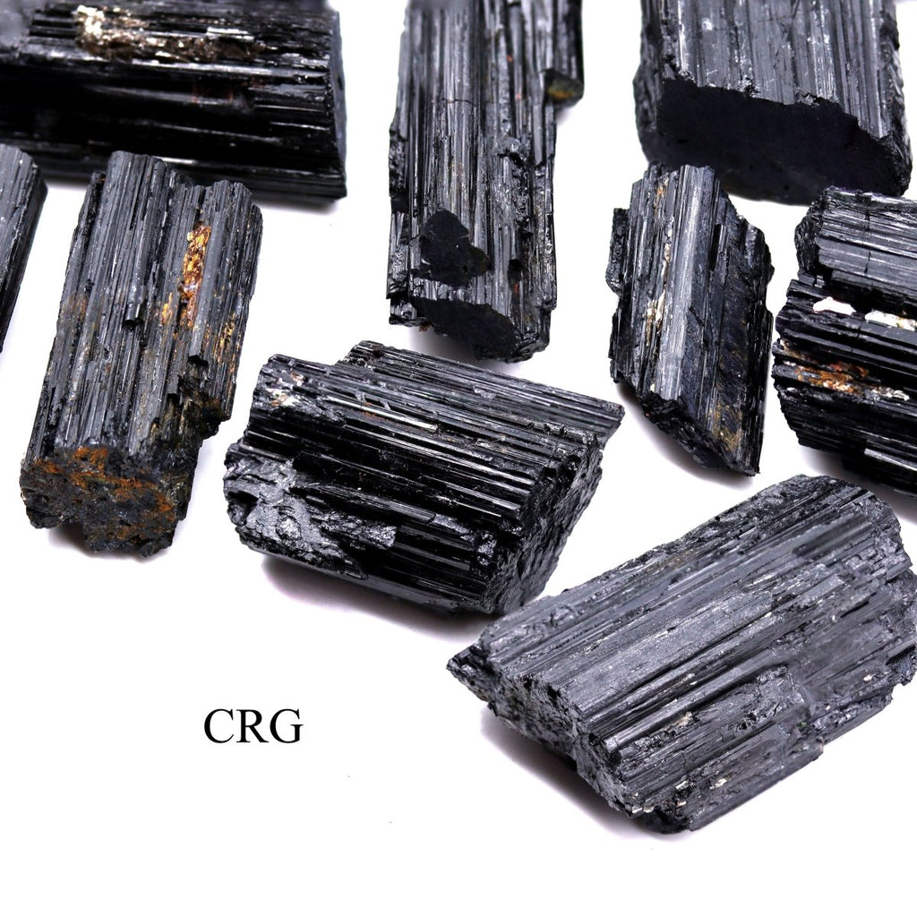2 KILO LOT - Rough Black Tourmaline Crystals / Mixed Sizes