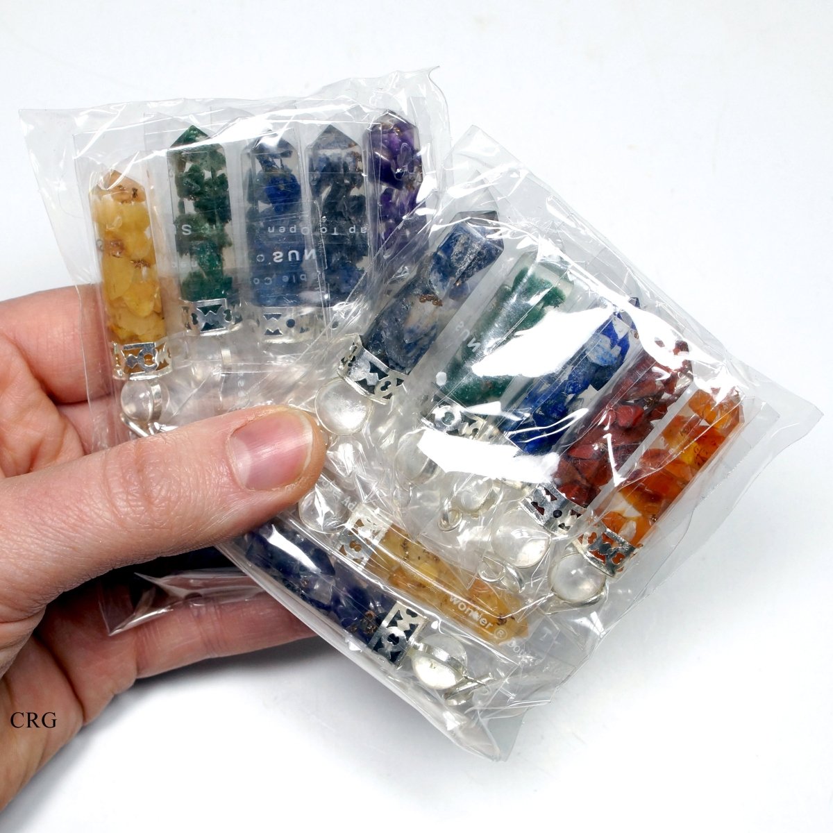 2 PACKS / SET OF 14 - MIXED! Orgonite Point Pendant w/ Crystal Ball / 1" Avg