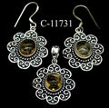 C-11731 Citrine 925 Sterling Silver Jewelry Lot