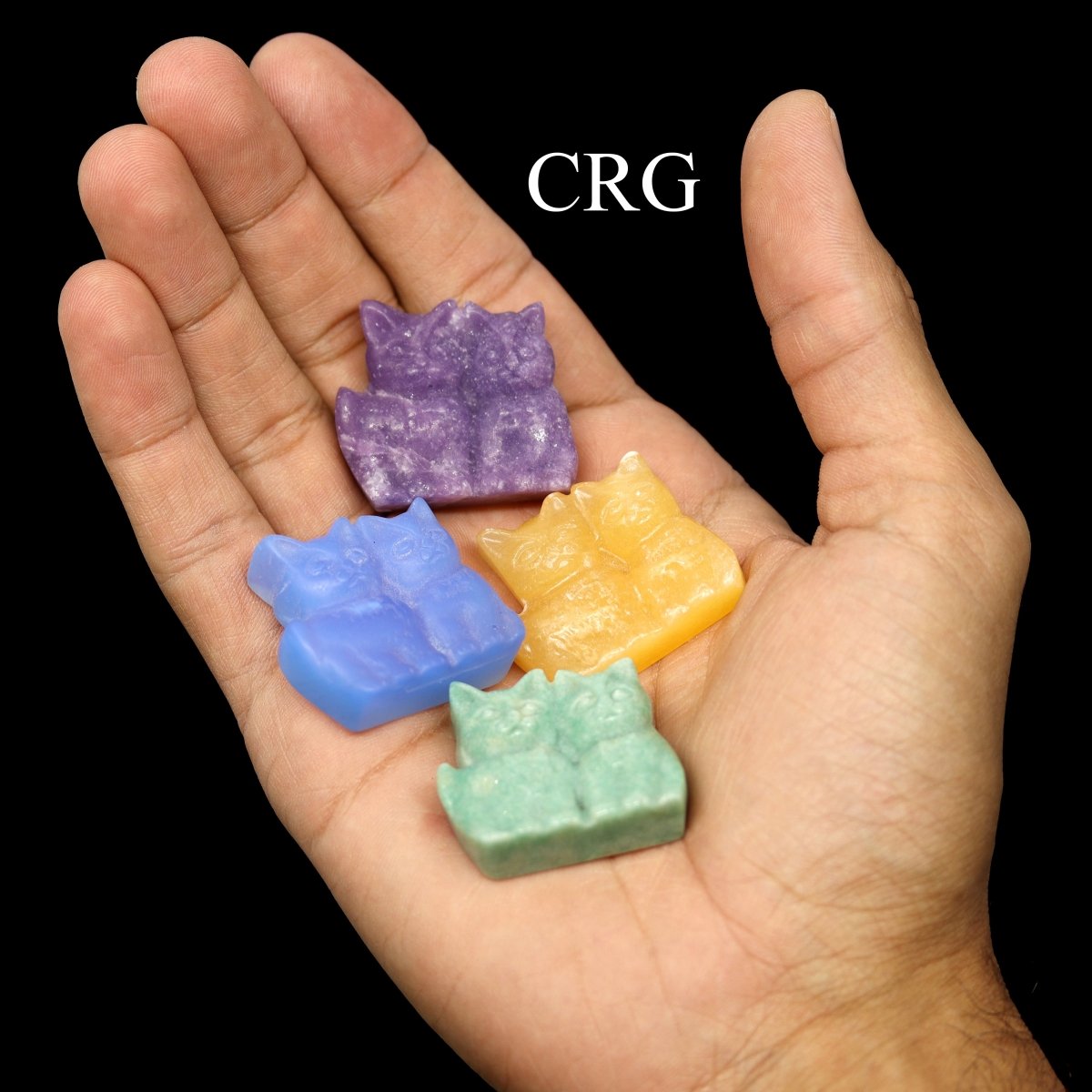 24 Piece Flat - Assorted Gemstone Bowtie Cats