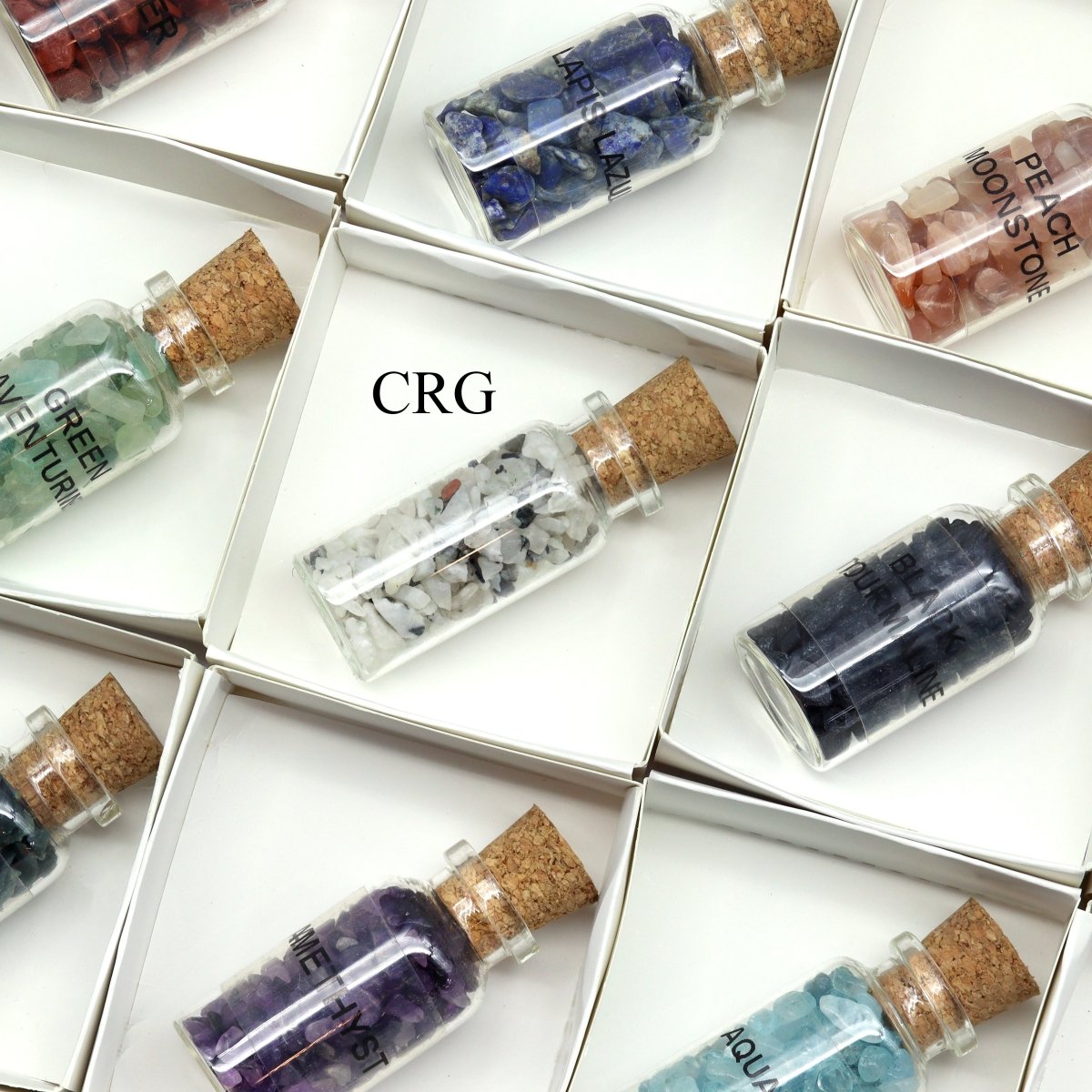 24 Piece Flat - Bottled Gemstone Chips
