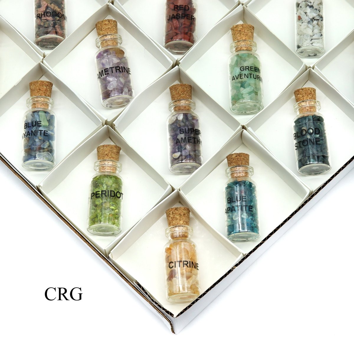 24 Piece Flat - Bottled Gemstone Chips
